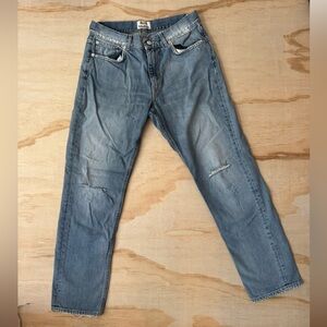 ACNE STUDIOS Boy Water Distressed Jeans Mid-Rise Size 28 Stockholm Luxury